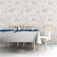 Faroe Islands Tablecloth with Viking Ship and Map Silhouette - Wonder Print Shop