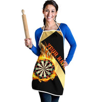 Flaming Dartboard Darts Apron Personalized Bold Geometric Patterns - Wonder Print Shop