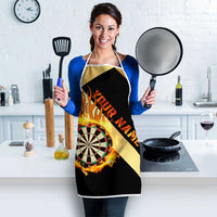 Flaming Dartboard Darts Apron Personalized Bold Geometric Patterns - Wonder Print Shop
