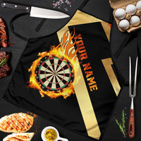 Flaming Dartboard Darts Apron Personalized Bold Geometric Patterns - Wonder Print Shop
