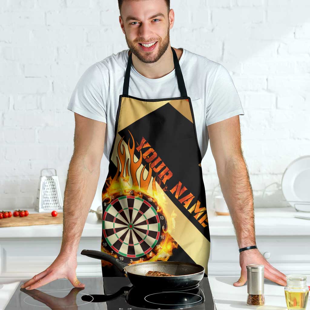 Flaming Dartboard Darts Apron Personalized Bold Geometric Patterns - Wonder Print Shop