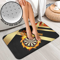 Flaming Dartboard Darts Bathroom Set Personalized Bold Geometric Patterns - Wonder Print Shop