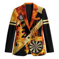 Flaming Dartboard Darts Blazer Personalized Bold Geometric Patterns - Wonder Print Shop