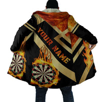 Flaming Dartboard Darts Cloak Personalized Bold Geometric Patterns - Wonder Print Shop