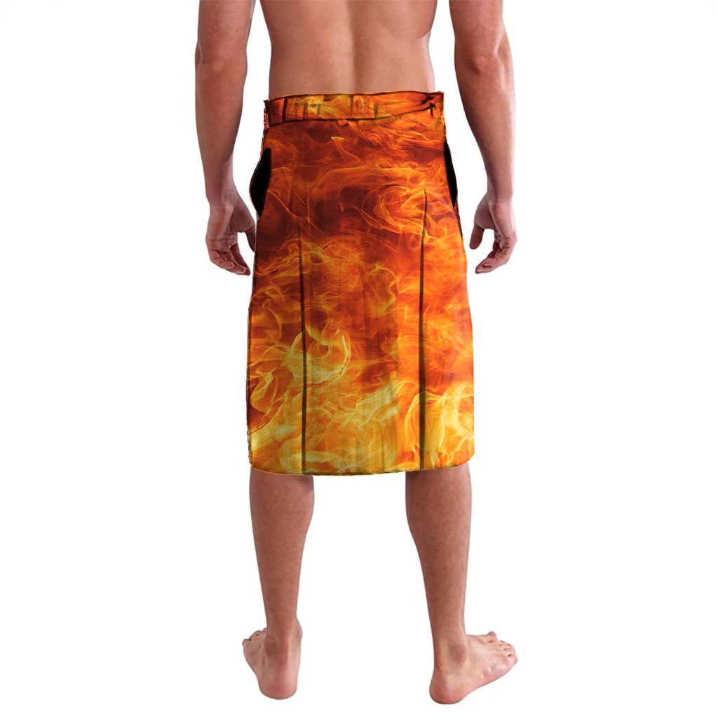 Flaming Dartboard Darts Lavalava Personalized Bold Geometric Patterns - Wonder Print Shop