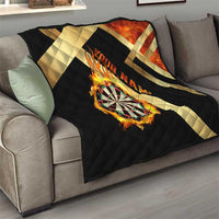 Flaming Dartboard Darts Quilt Personalized Bold Geometric Patterns - Wonder Print Shop
