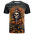 Halloween Skull T Shirt Pumpkin-Themed - Wonder Print Shop