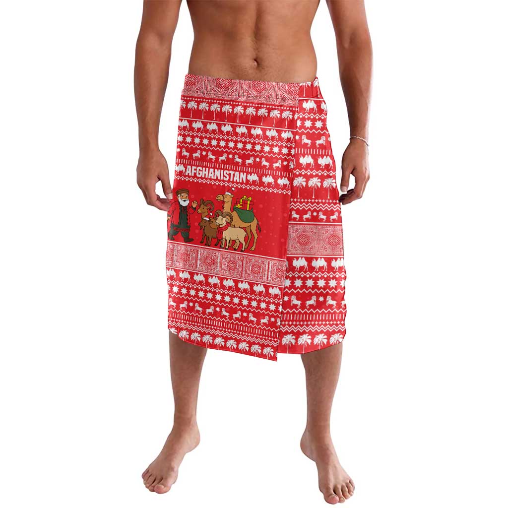 Afghanistan Christmas Lavalava with Santa Camels Sheep Traditional Pattern and Festive Design - Wonder Print Shop