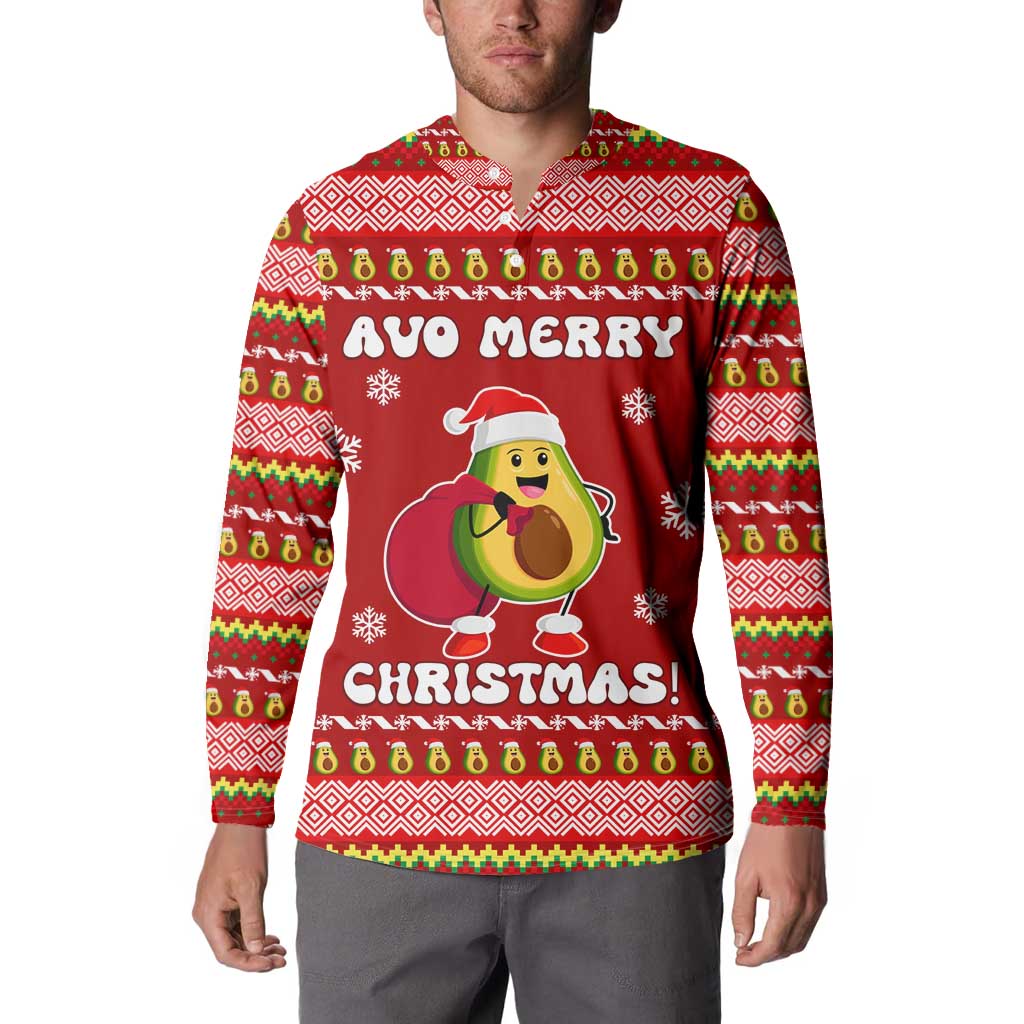 Avo Merry Christmas Button Sweatshirt Xmas Holiday Patterns - Wonder Print Shop