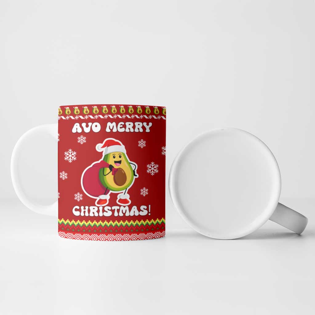 Avo Merry Christmas Ceramic Mug Xmas Holiday Patterns - Wonder Print Shop
