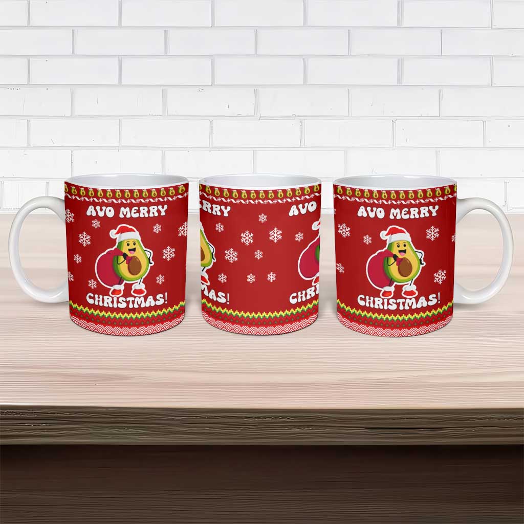 Avo Merry Christmas Ceramic Mug Xmas Holiday Patterns - Wonder Print Shop