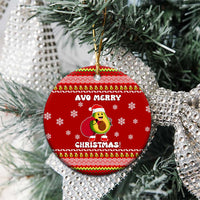 Avo Merry Christmas Ceramic Ornament Xmas Holiday Patterns - Wonder Print Shop