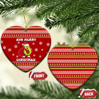 Avo Merry Christmas Ceramic Ornament Xmas Holiday Patterns - Wonder Print Shop