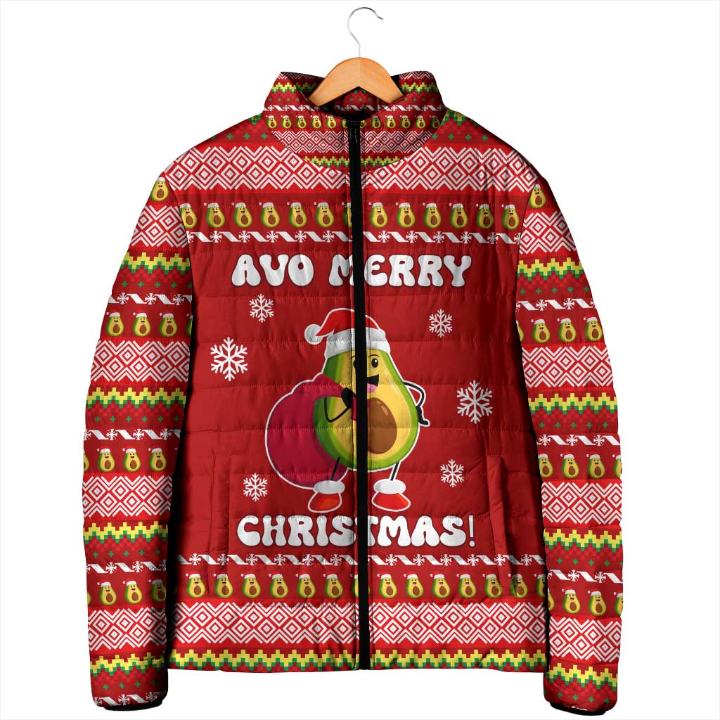 Avo Merry Christmas Padded Jacket Xmas Holiday Patterns - Wonder Print Shop