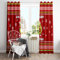 Avo Merry Christmas Window Curtain Xmas Holiday Patterns - Wonder Print Shop
