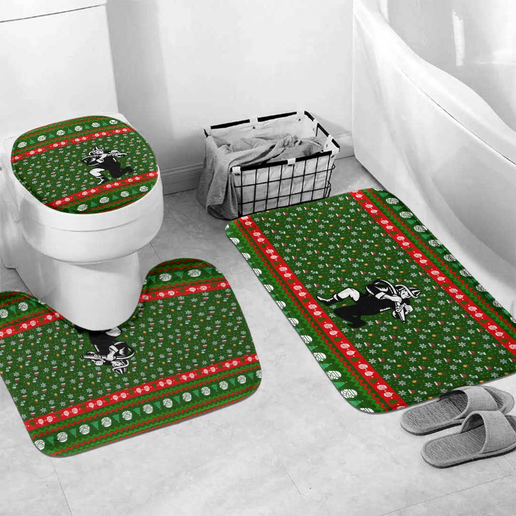 Awesome Firefighter Christmas Bathroom Set Xmas Holiday Patterns - Wonder Print Shop