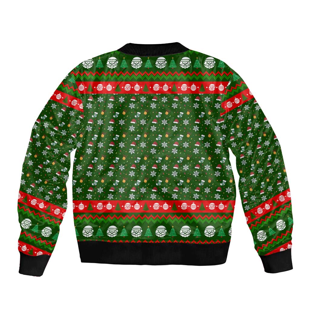 Awesome Firefighter Christmas Bomber Jacket Xmas Holiday Patterns - Wonder Print Shop