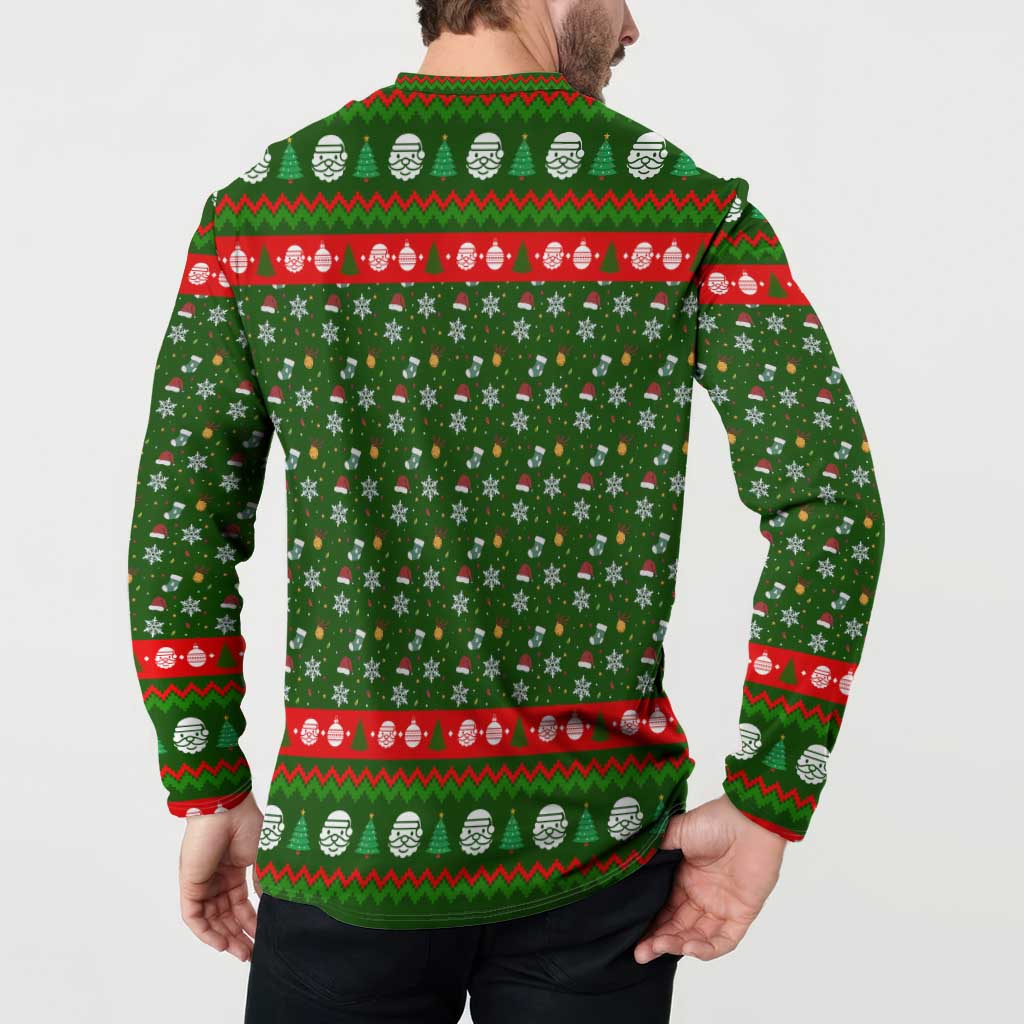 Awesome Firefighter Christmas Button Sweatshirt Xmas Holiday Patterns - Wonder Print Shop