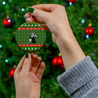 Awesome Firefighter Christmas Ceramic Ornament Xmas Holiday Patterns - Wonder Print Shop