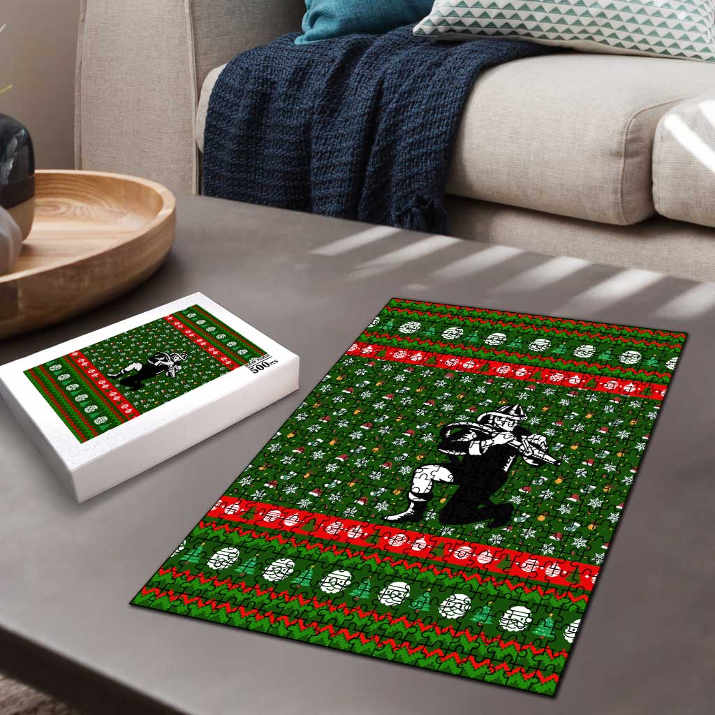 Awesome Firefighter Christmas Puzzle Xmas Holiday Patterns - Wonder Print Shop