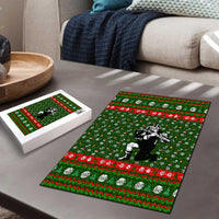 Awesome Firefighter Christmas Puzzle Xmas Holiday Patterns - Wonder Print Shop
