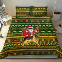 Awesome German Shepherd Dog Santa Claus Christmas Bedding Set Xmas Holiday Patterns - Wonder Print Shop