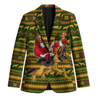 Awesome German Shepherd Dog Santa Claus Christmas Blazer Xmas Holiday Patterns - Wonder Print Shop
