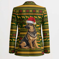 Awesome German Shepherd Dog Santa Claus Christmas Blazer Xmas Holiday Patterns - Wonder Print Shop
