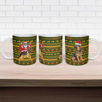 Awesome German Shepherd Dog Santa Claus Christmas Ceramic Mug Xmas Holiday Patterns - Wonder Print Shop