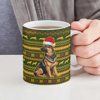 Awesome German Shepherd Dog Santa Claus Christmas Ceramic Mug Xmas Holiday Patterns - Wonder Print Shop