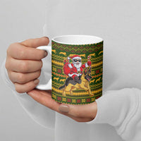 Awesome German Shepherd Dog Santa Claus Christmas Ceramic Mug Xmas Holiday Patterns - Wonder Print Shop
