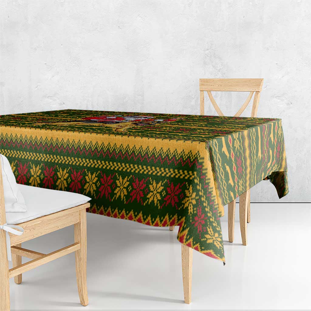 Awesome German Shepherd Dog Santa Claus Christmas Tablecloth Xmas Holiday Patterns - Wonder Print Shop
