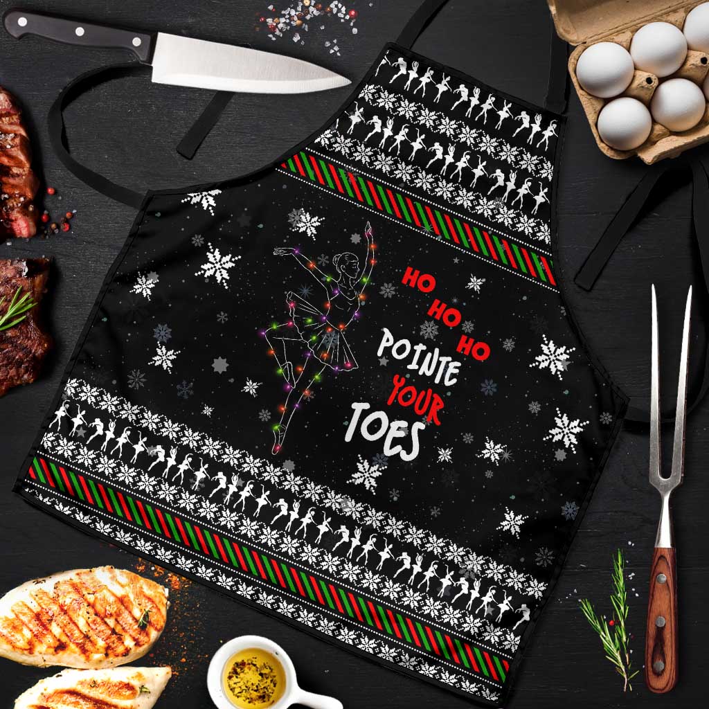 Ballet Pointe Christmas Design Apron Xmas Holiday Patterns - Wonder Print Shop