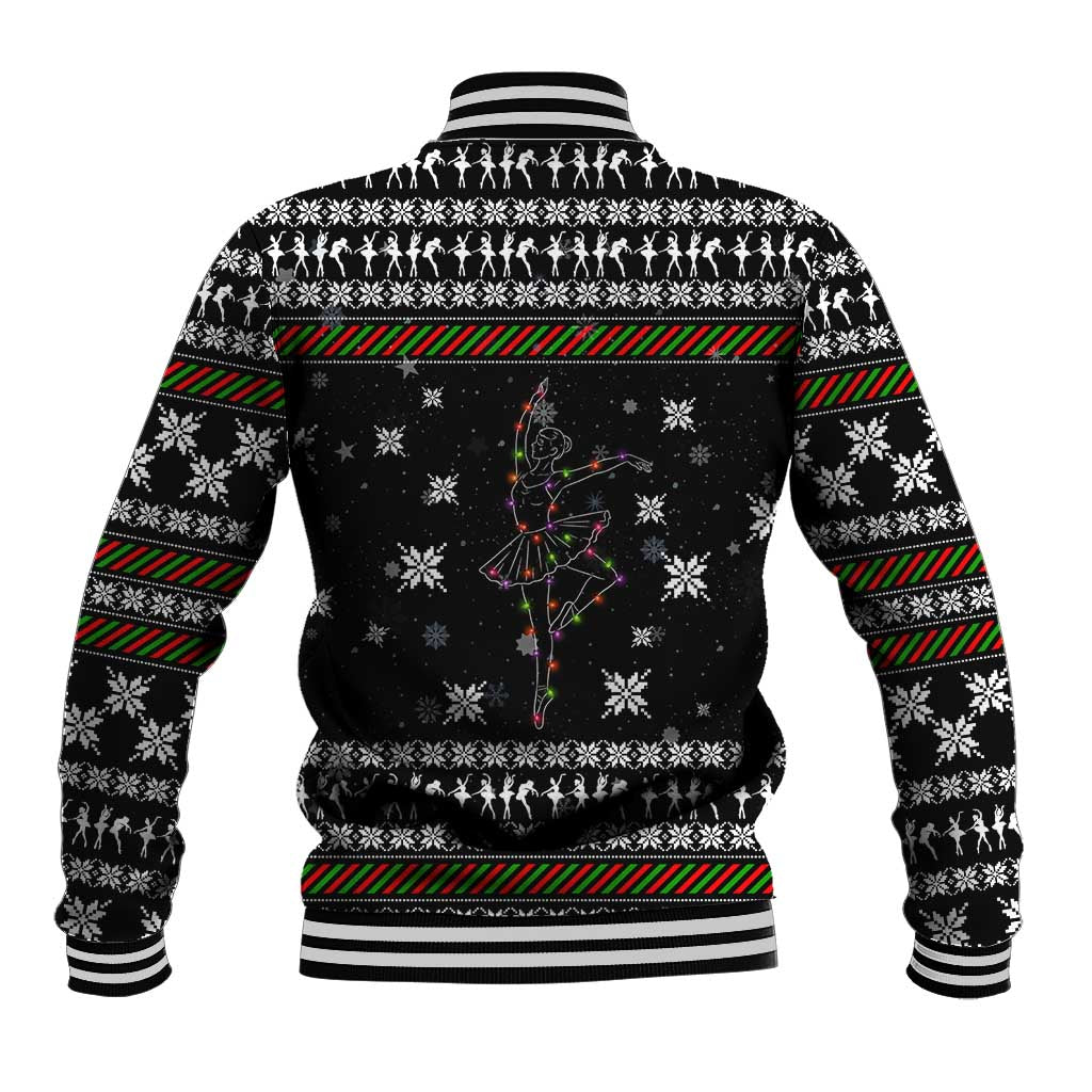 Ballet Pointe Christmas Design Baseball Jacket Xmas Holiday Patterns - Wonder Print Shop
