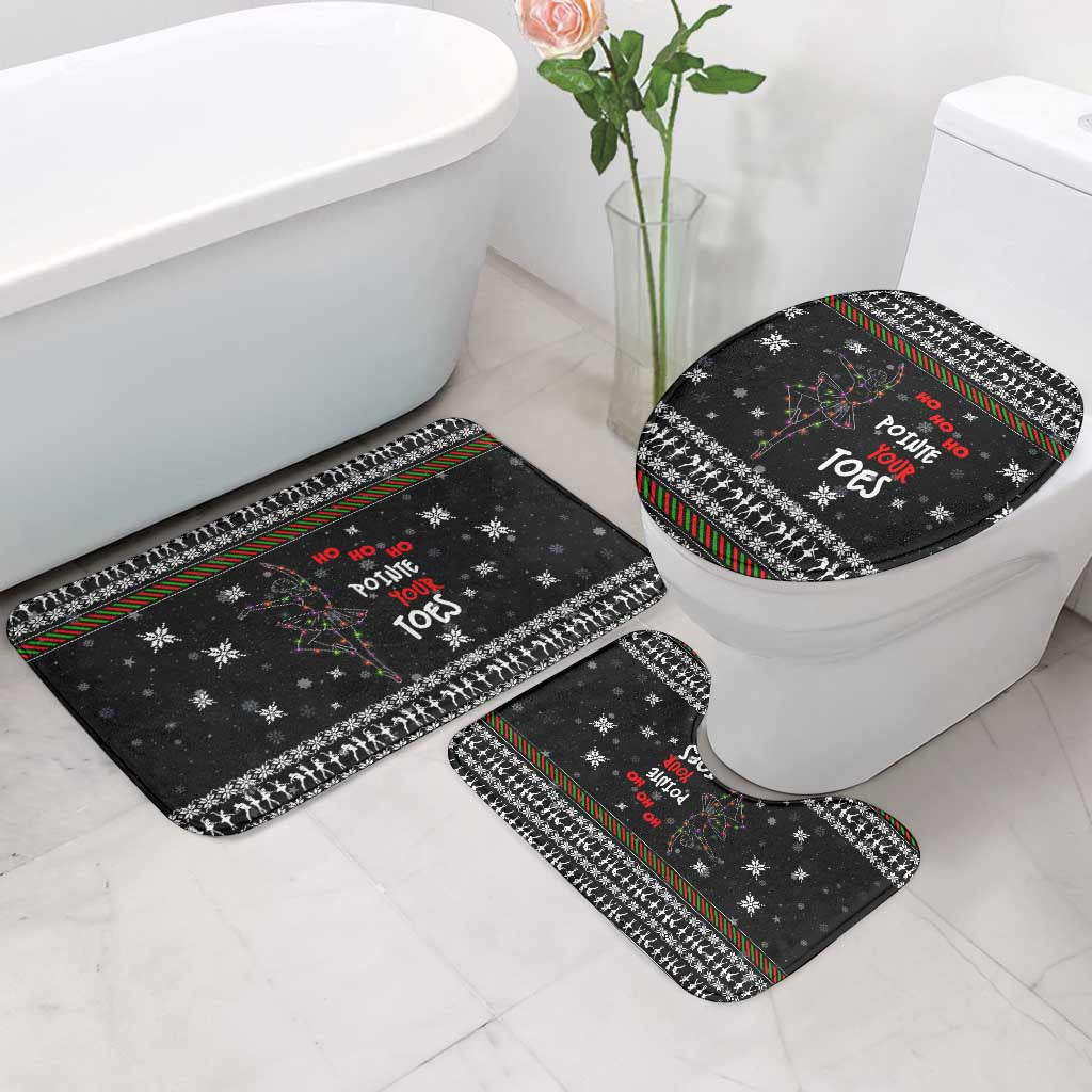Ballet Pointe Christmas Design Bathroom Set Xmas Holiday Patterns - Wonder Print Shop