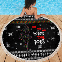 Ballet Pointe Christmas Design Beach Blanket Xmas Holiday Patterns - Wonder Print Shop