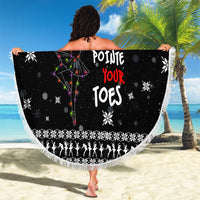 Ballet Pointe Christmas Design Beach Blanket Xmas Holiday Patterns - Wonder Print Shop