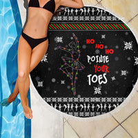 Ballet Pointe Christmas Design Beach Blanket Xmas Holiday Patterns - Wonder Print Shop