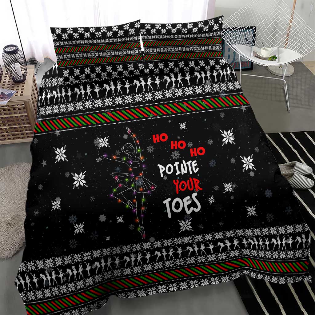 Ballet Pointe Christmas Design Bedding Set Xmas Holiday Patterns - Wonder Print Shop