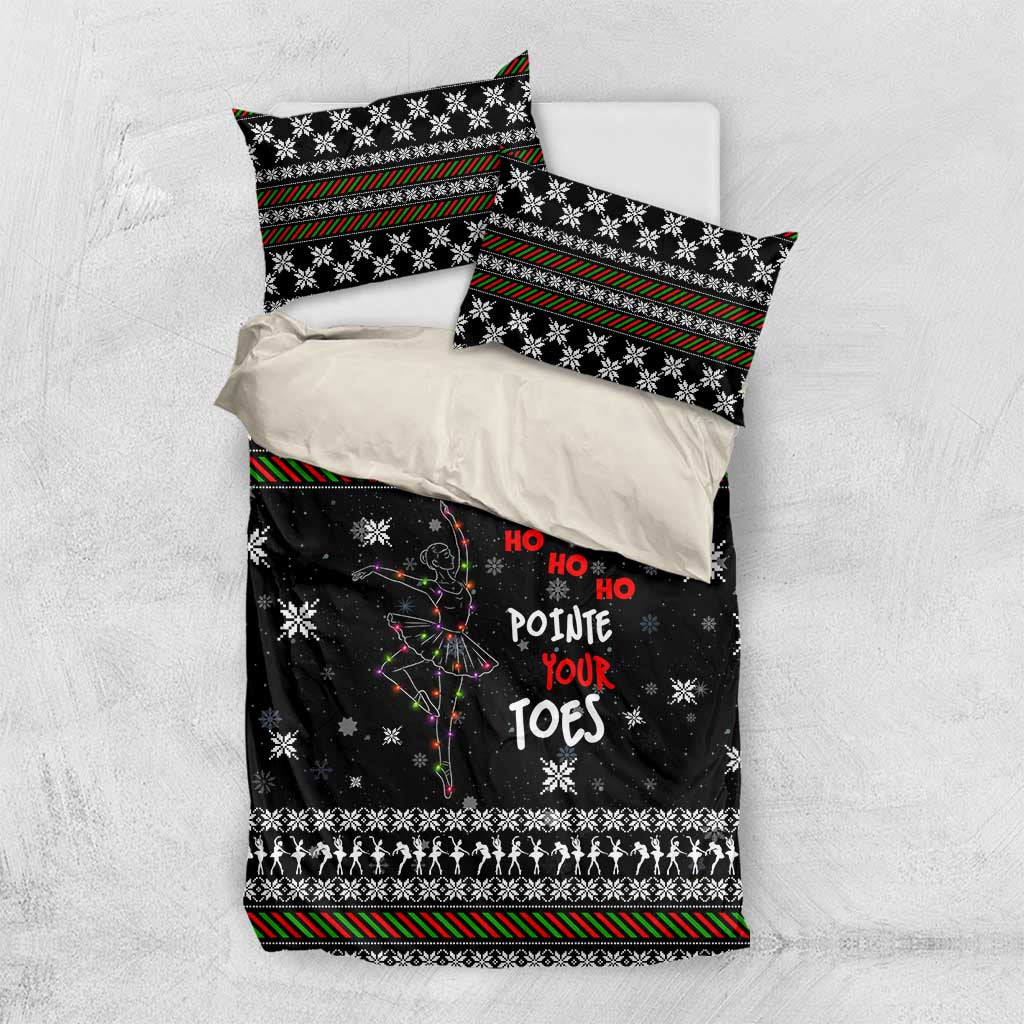 Ballet Pointe Christmas Design Bedding Set Xmas Holiday Patterns - Wonder Print Shop