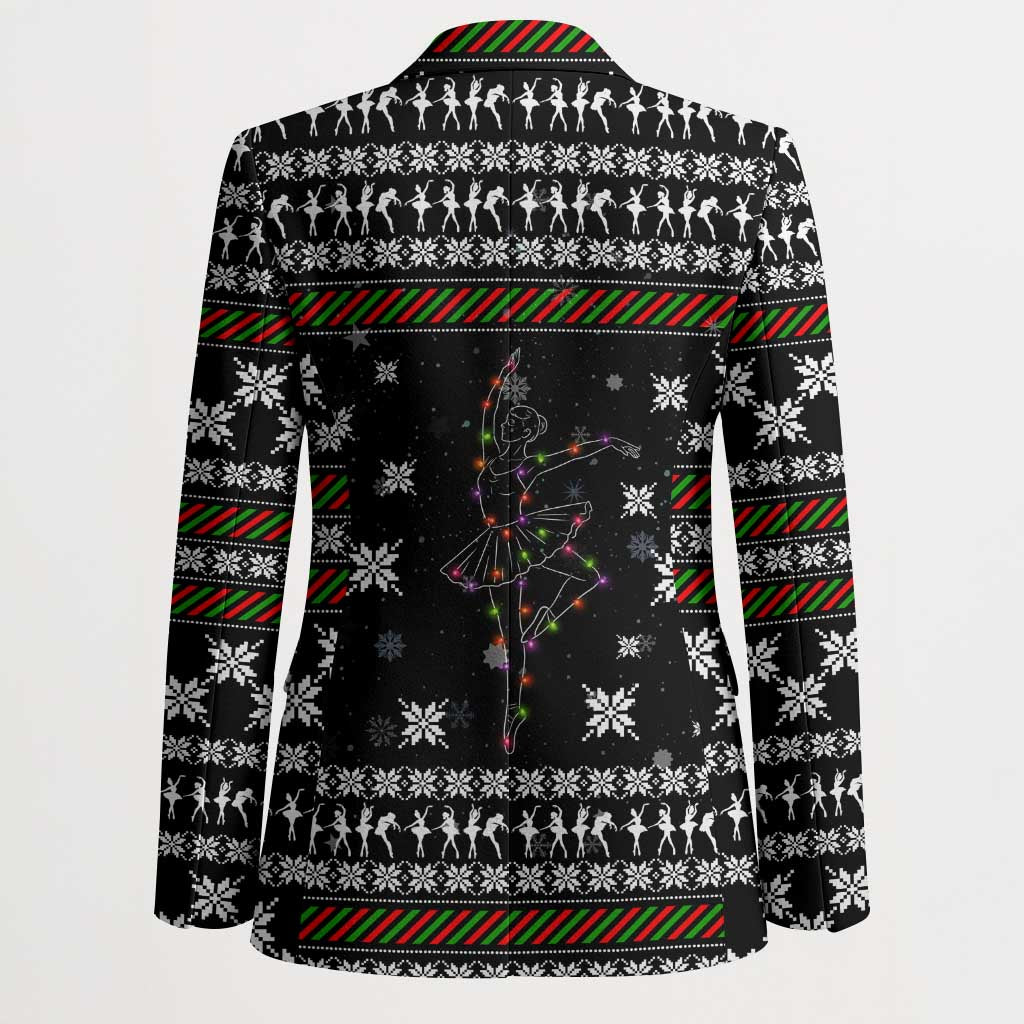 Ballet Pointe Christmas Design Blazer Xmas Holiday Patterns - Wonder Print Shop