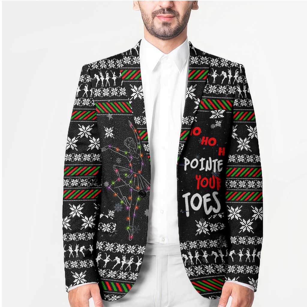 Ballet Pointe Christmas Design Blazer Xmas Holiday Patterns - Wonder Print Shop