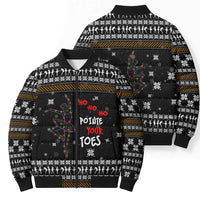 Ballet Pointe Christmas Design Bomber Puffer Jacket Xmas Holiday Patterns - Wonder Print Shop