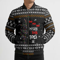 Ballet Pointe Christmas Design Bomber Puffer Jacket Xmas Holiday Patterns - Wonder Print Shop