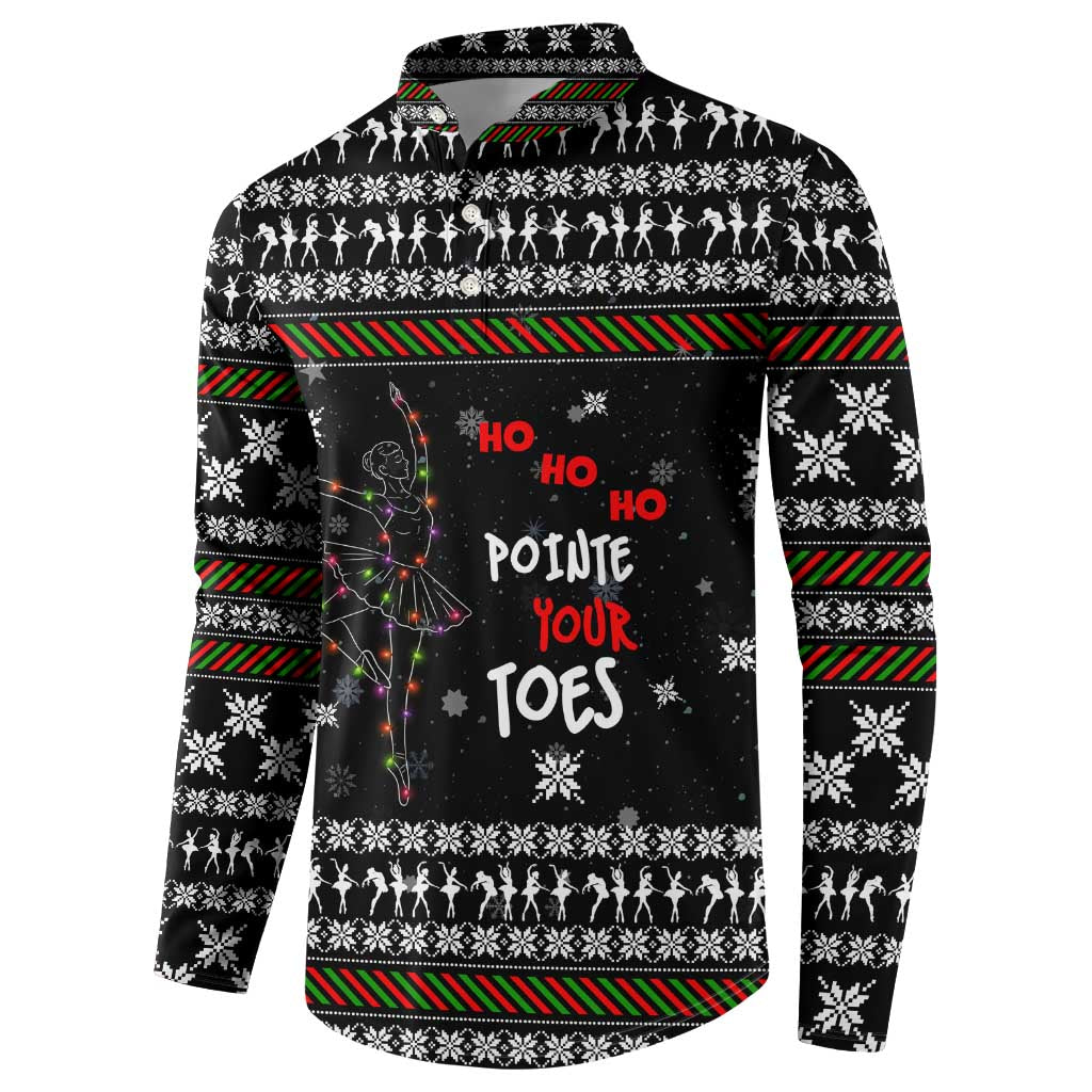 Ballet Pointe Christmas Design Button Sweatshirt Xmas Holiday Patterns - Wonder Print Shop