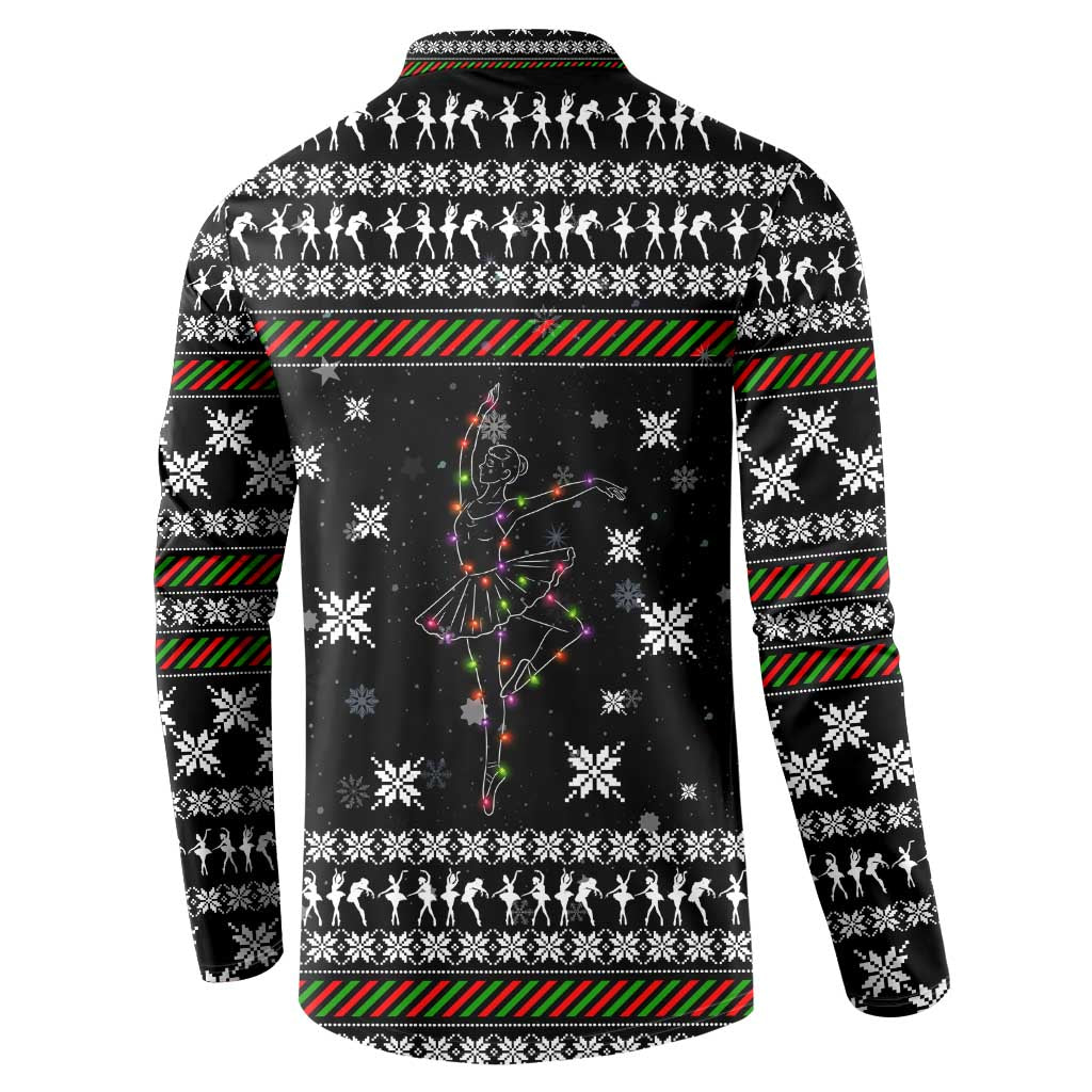 Ballet Pointe Christmas Design Button Sweatshirt Xmas Holiday Patterns - Wonder Print Shop