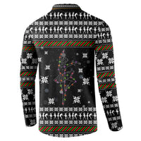 Ballet Pointe Christmas Design Button Sweatshirt Xmas Holiday Patterns - Wonder Print Shop