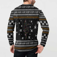 Ballet Pointe Christmas Design Button Sweatshirt Xmas Holiday Patterns - Wonder Print Shop