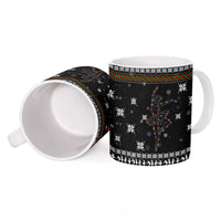Ballet Pointe Christmas Design Ceramic Mug Xmas Holiday Patterns - Wonder Print Shop