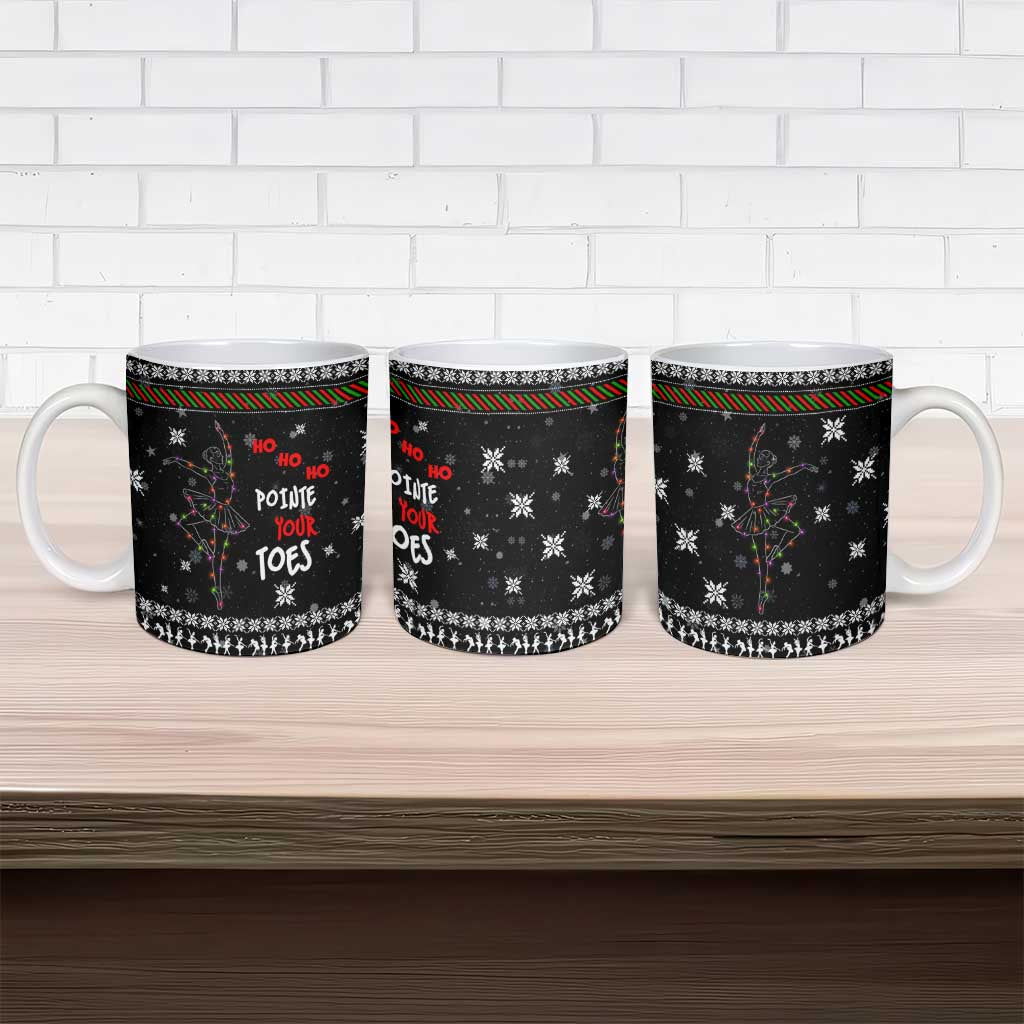 Ballet Pointe Christmas Design Ceramic Mug Xmas Holiday Patterns - Wonder Print Shop